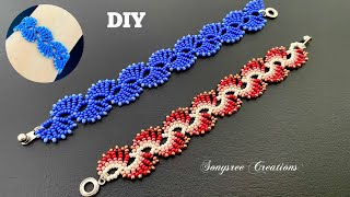 Lacy Beaded Bracelet || How to make seed beads bracelet