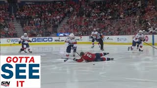 GOTTA SEE IT:  Capitals' Michal Kempny Falls, Leads To Panthers' Record-Setting Goal