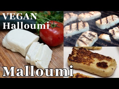 Vegan Halloumi, or *Malloumi* made from MUNG BEANS!  Easy, Tangy and Grilled to Perfection!