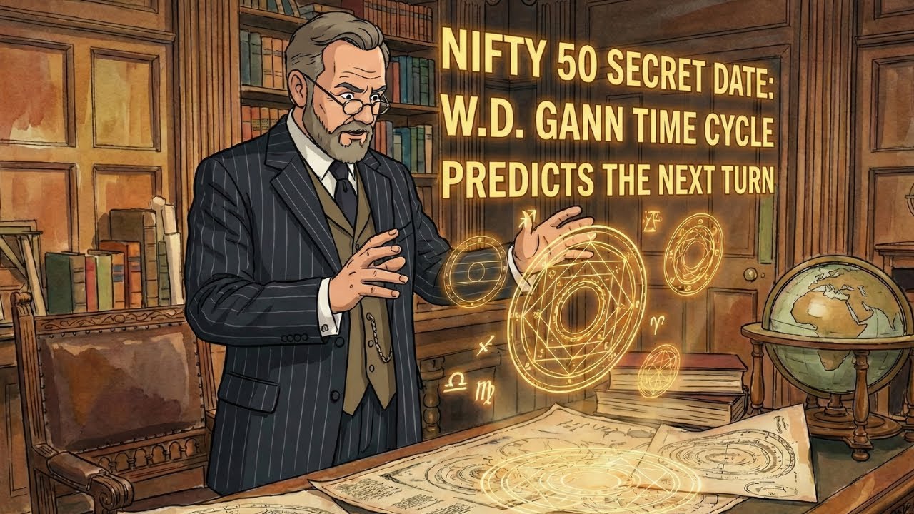 NIFTY 50 SECRET DATE 🔒 WD Gann Time Cycle Predicts the Next Turn 🚨 ...