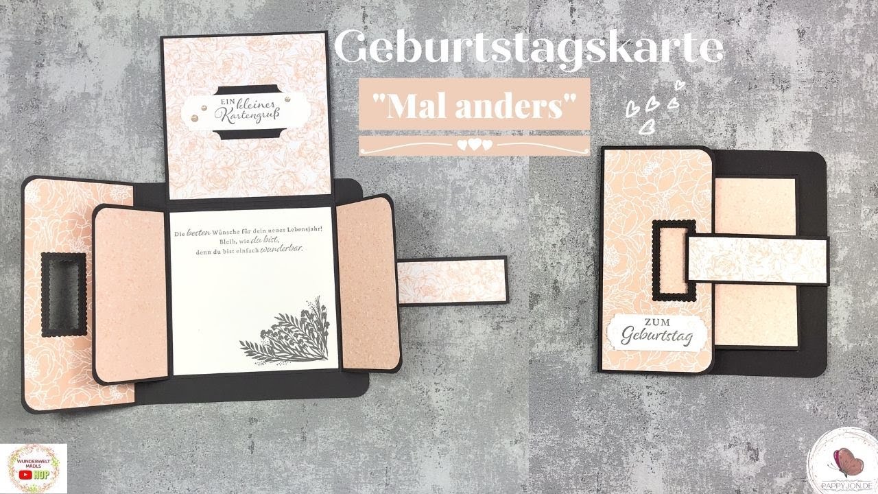 Tech-Karte „Mal anders“ | DSP | Pfingstrosenpoesie | Geburtstagskarte | Stampin’ Up!
