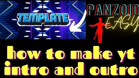 How to create youtube intro or outro || very easy || panzoid || #intro in  android phone