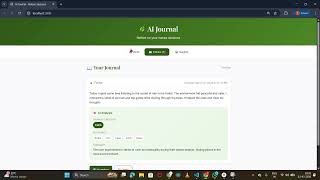 Full Stack AI Journal System | React Node MongoDB Project Demo