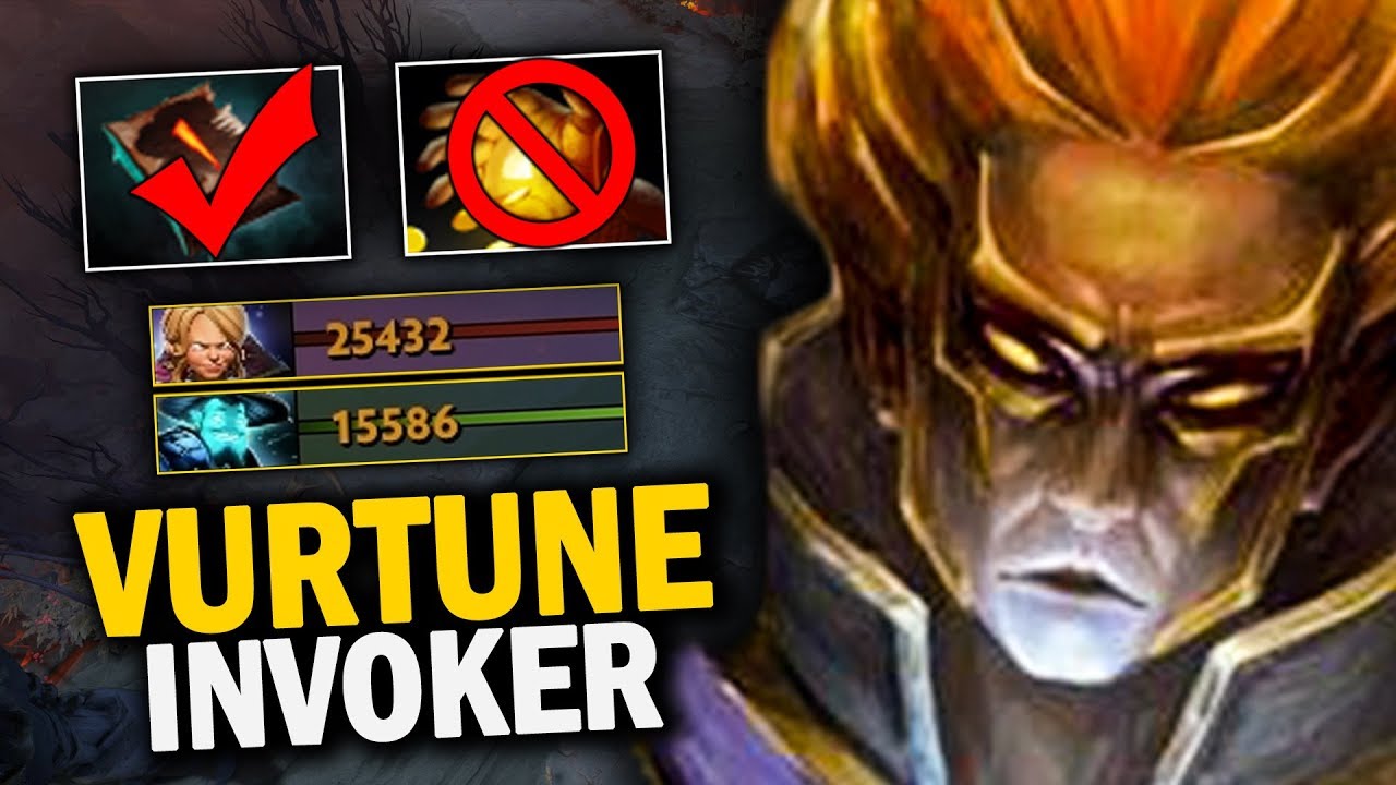 NEW STYLE!! VURTUNE INVOKER FIRST ITEM NECRONOMICON - EPIC NO ESCAPE COMBO | Dota 2 Invoker