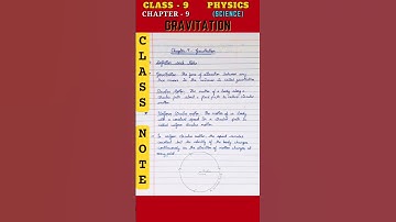 Gravitation - Class 9 Physics Chapter 9 | Notes, Question and Answers #notes