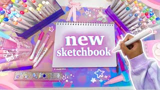 customising my new sketchbook  art vlog (drawing, clay, new stationery, organising & more)