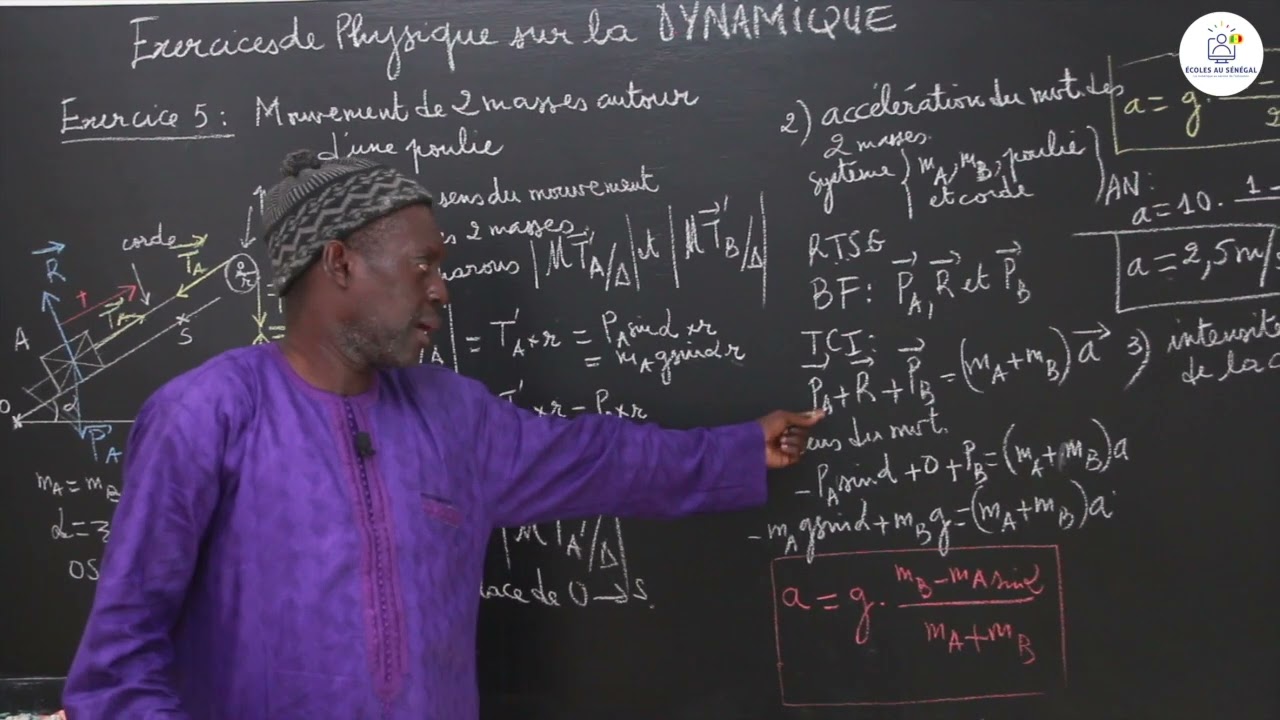 Exercices - Terminale S - PC : La dynamique / Suite 9 / M. Diop