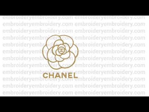 Chanel flower logocamellia machine embroidery designs embroidering process