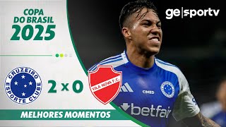 Thumbnail for CRUZEIRO 2 X 0 VILA NOVA | MELHORES MOMENTOS | 3ª FASE DA COPA DO BRASIL 2025 | ge.globo