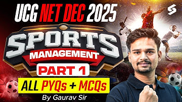 UGC NET Physical Education | Sports Management in Physical Education UGC NET PYQs By Gaurav Sir #1