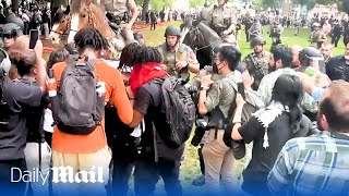 US police clash with pro-Palestine protesters on university campuses by Daily Mail 4,149 views 7 hours ago 3 minutes, 17 seconds