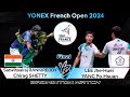 Final  rankireddy shetty vs lee jhehuei yang pohsuan  french open 2024 badminton