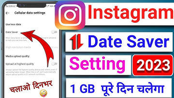 Instagram data saver setting 2023||how to enable data saving mode||tech champion prince||