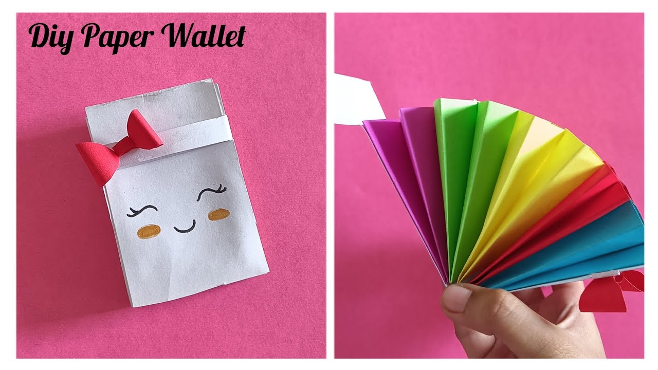 Diy paper wallet / origami paper wallet / school hacks - YouTube