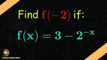 Mastering IGCSE Mathematics: Step-by-Step Guide to Evaluating Functions | f(-2) if f(x)=3-2^-x