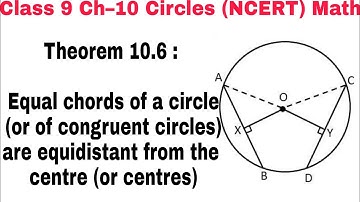 Ch 10 Theorem 10.6 class 9 || Circle || NCERT Mathematics ||