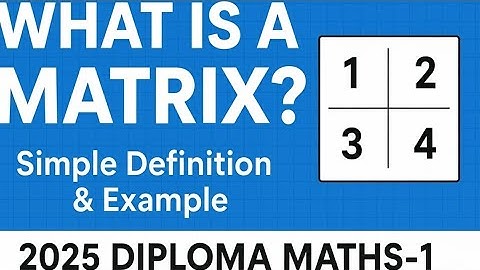 Engineering Mathematics 1 series (New Diploma 2025 Syllabus) with the first topic — Matrix.