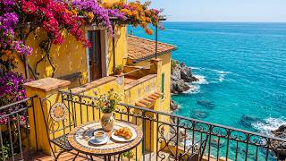 Italian Riviera Bossa Nova Jazz ☕ Ocean View Balcony Vibes | Calm Music for Study &amp; Deep Focus