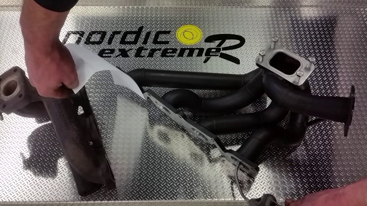 Nordic custom Xtractor manifold vs Stock Saab.