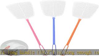 Fly Swatters, 3 Pack Fly Swatter with Long Handle, Fly Swatters Heavy Duty, Large Bug Swatter, Flex