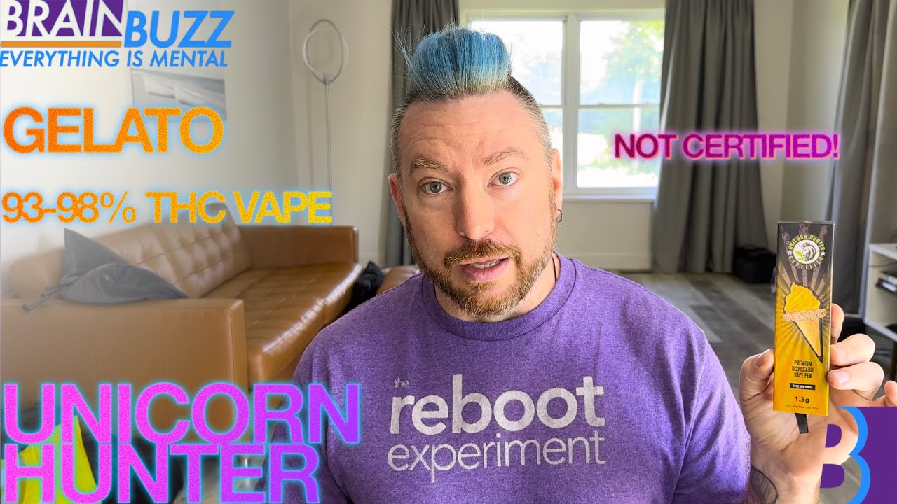 93-98%* THC GREY MARKET Vape Cart: Gelato by Unicorn Hunter