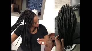 Box braids on shaved sides/undercut