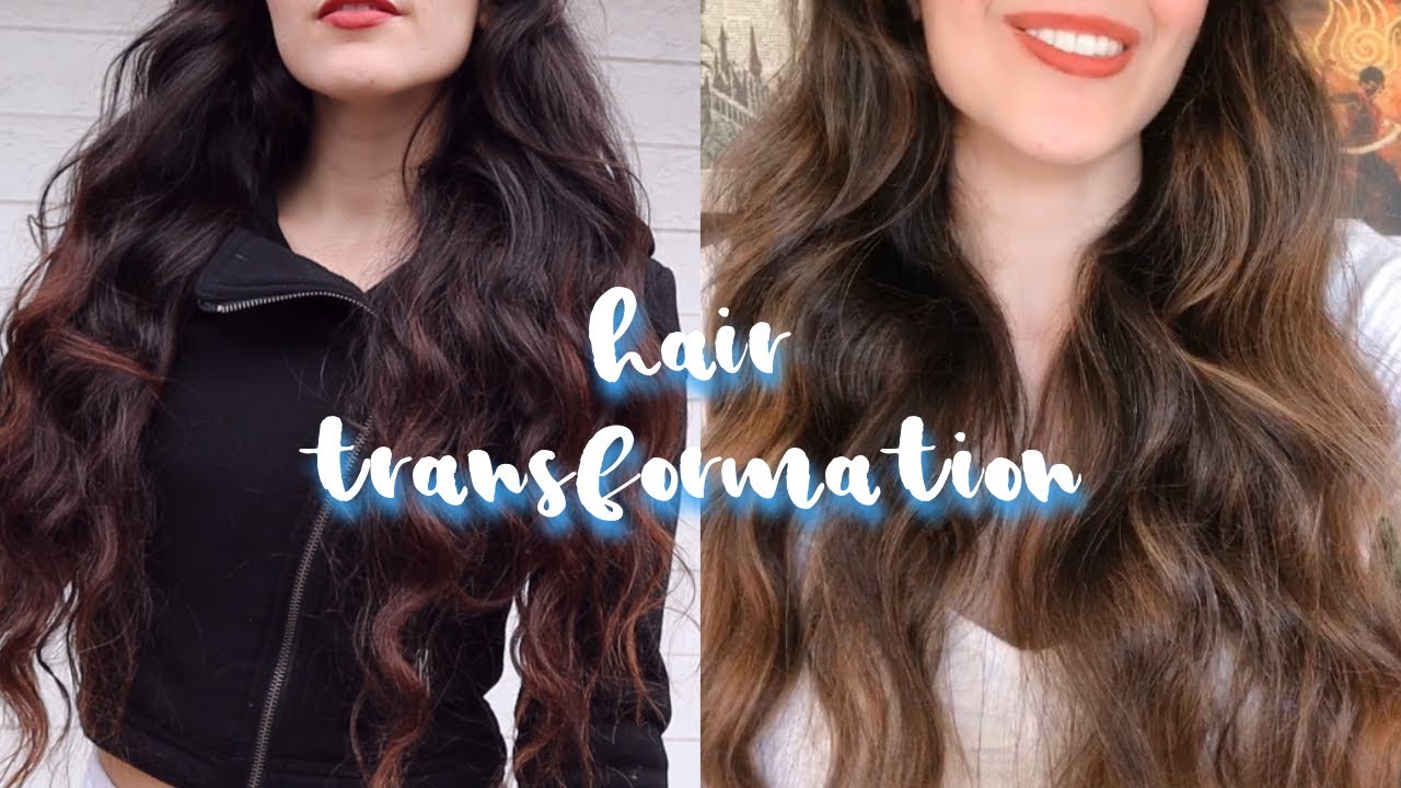 Hair Transformation Dark Brown To Light Youtube