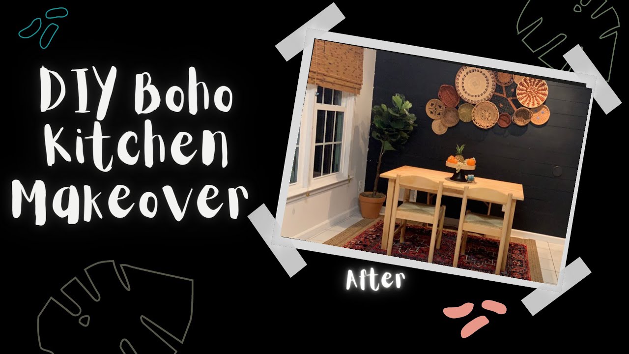 DIY BOHO Budget Friendly Kitchen Makeover - YouTube