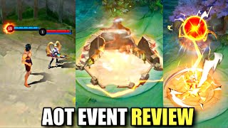 AOT ALL SKIN & EFFECT REVIEW | MOBILE LEGENDS X ATTACK ON TITAN