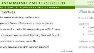 Every JSS 1 Student MUST Know This! | File Management, Folders &amp; Saving Files | Computer Studies