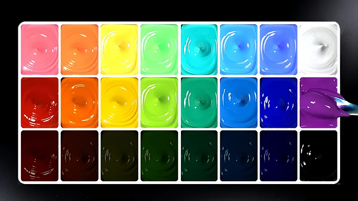 How To Create New Colors Using Rainbow Acrylic Paint - Rainbow Color Mixing