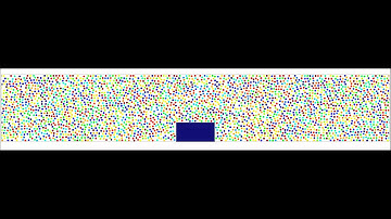 Particulate flow over an obstacle near a channel wall