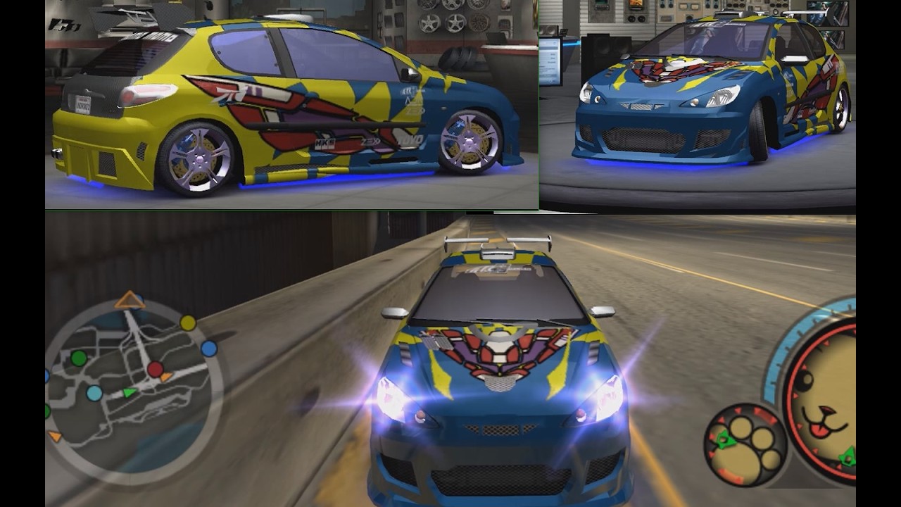 Modif mobil Peugeot 206 - Stage 5. Need for speed underground 2 ...