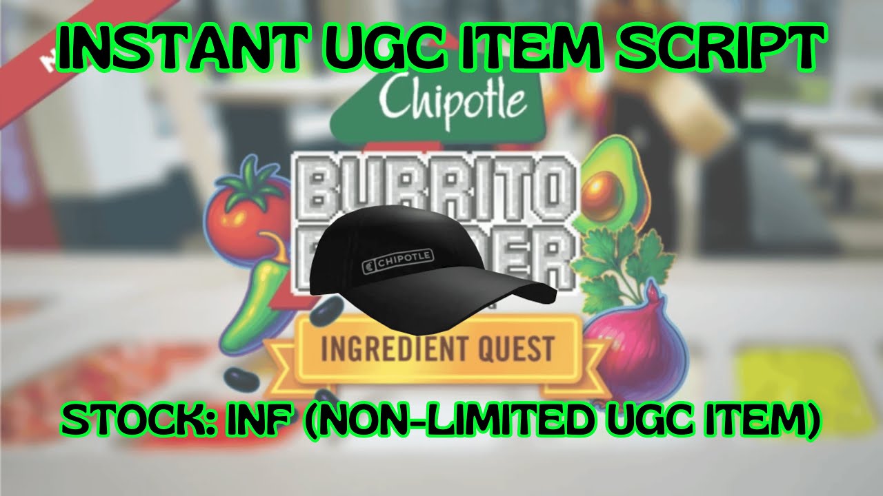 Roblox Chipotle Burrito Builder FIXED instant UGC script [Roblox Exploiting] — ICraftPe YouTube video