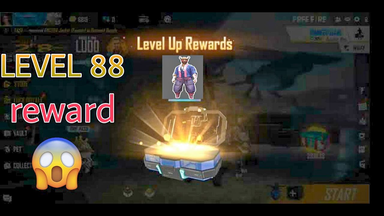 Free fire level up rewards||free fire level 88 rewards ...