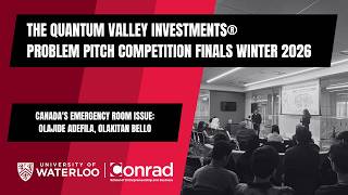 Canada's Emergency Room Issue pitches at the QVI Problem Pitch Finals W26
