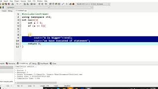 Programming in C++: L8 Decisions / Control Statements