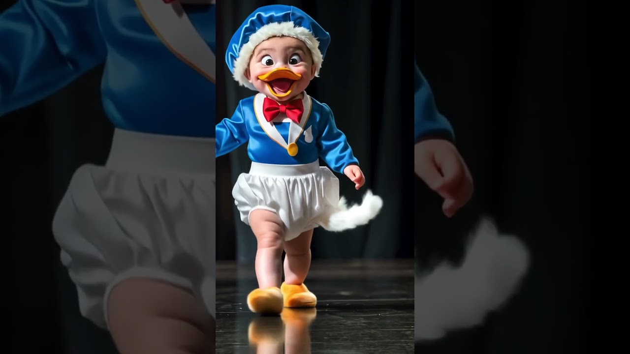 Adorable Baby on Runway: Iconic Cartoon Character Fashion Show!  