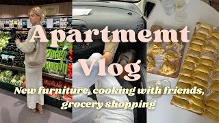 APARTMENT VLOG I New furniture, cooking with friends, grocery shopping
