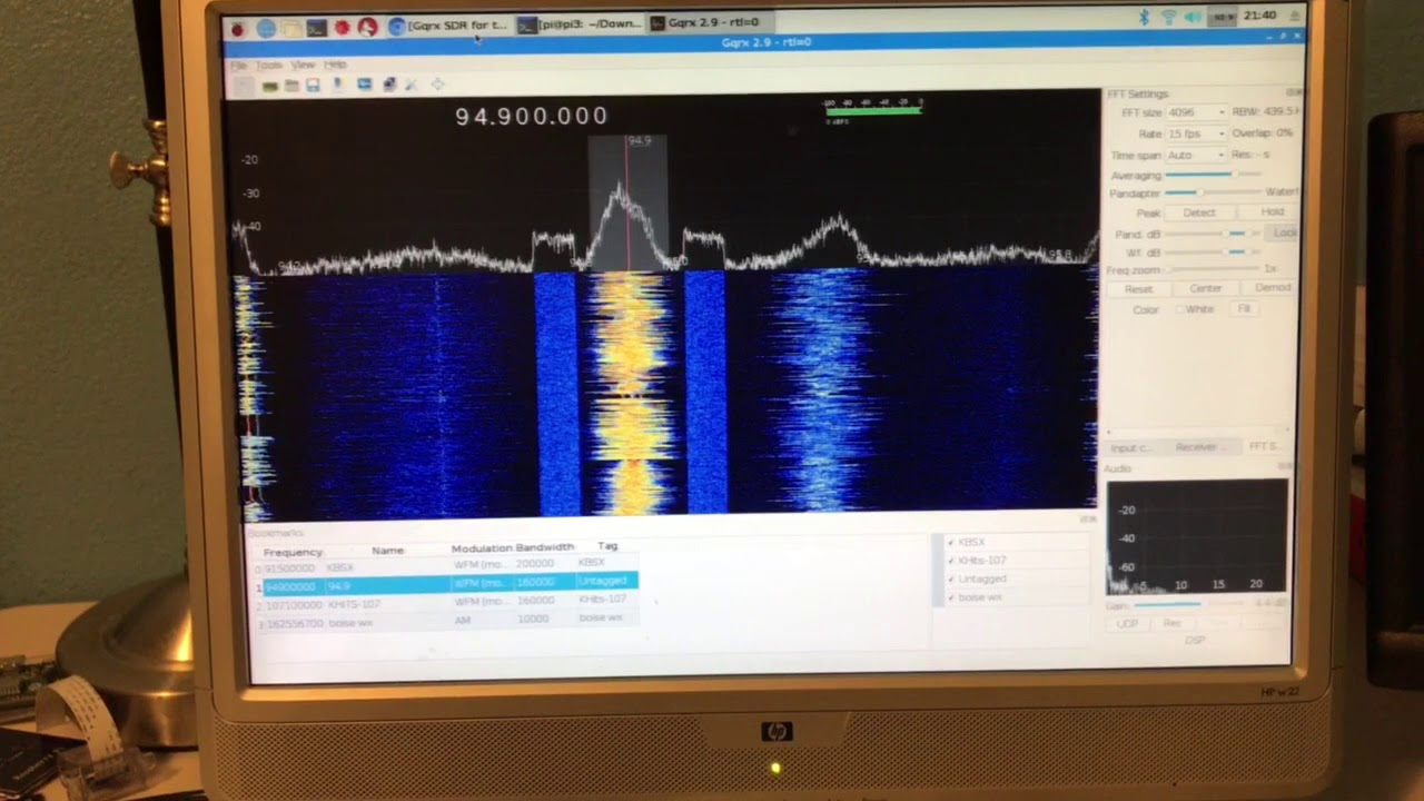 RTL-SDR running on an RPI3 using GQRX - YouTube