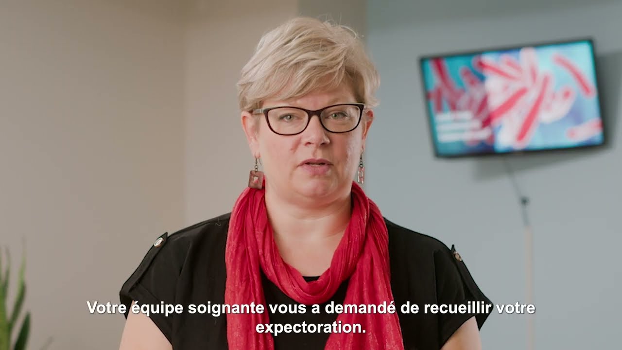 How to get a good sputum sample- French subtitles