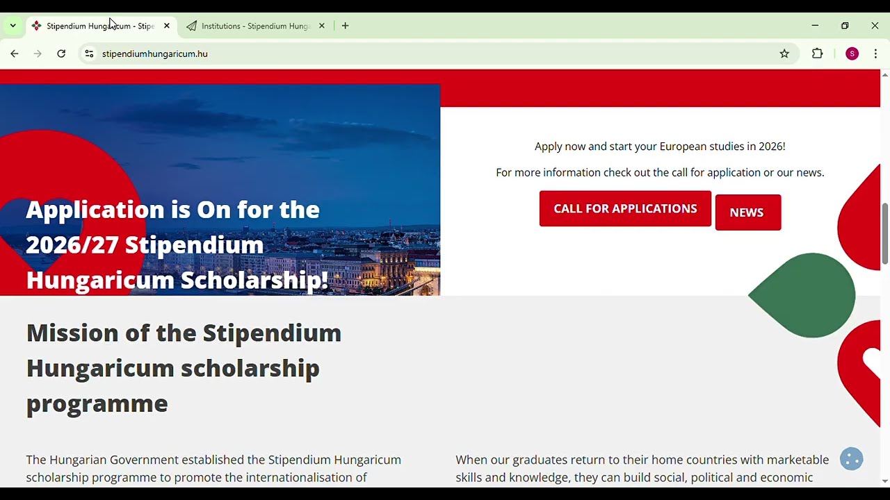 Vengriyada grant asosida o'qish - Stipendiumhungarium