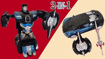 Kids Playing Transformer  Robot Car 2 in 1 Car Robot Toy Unboxing Car