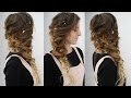 Side Swept Curly Braided Style | Cascading hairstyles | Braidsandstyles12
