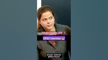 Shakti Dubey Mock Interview | UPSC Interview 2024 | #shorts #viral