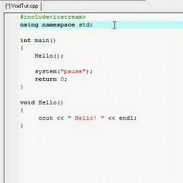 C++ Tuts: Void