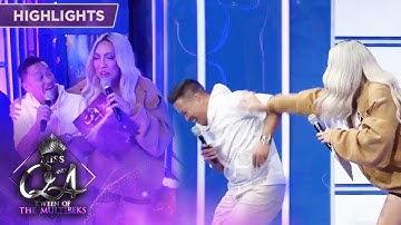 Vice Ganda pushes Jhong out of the studio | Miss Q and A: Kween of the Multibeks