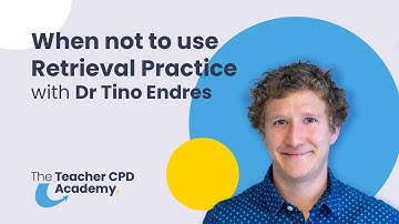 When Not to Use Retrieval Practice | with Dr Tino Endres