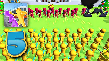 Gun Clash 3D: Battle Friends - Part 5 levels 21 to 25 Gameplay Walkthrough  LILU (iOS & Android)