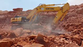 พี่โม่ SH350LHD วันนี้ติดตะขอมาล่อหิน #excavator #sumitomo